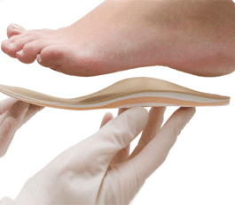 orthotics being fitted